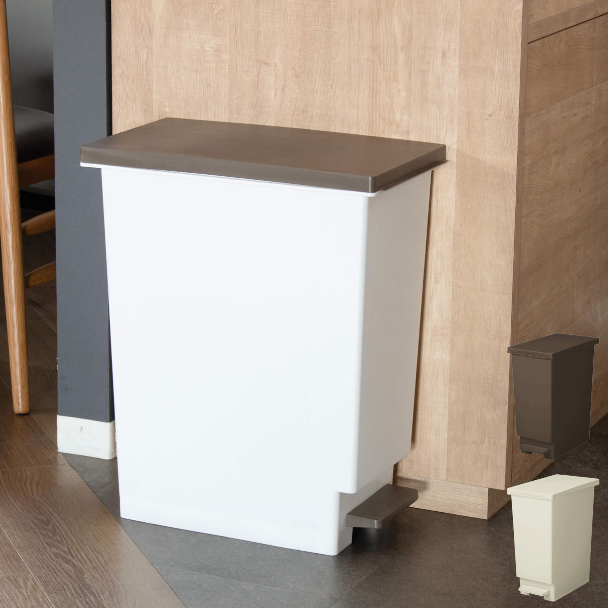 ゴミ箱 45L スリムペダル ふた付き （ ごみ箱 45リットル スリム ペダル キッチン 分別 ダストボックス 縦型 シンプル おしゃれ 分別ゴミ箱 蓋付き 屑入れ 屑箱 袋止め ペール 台所 リビング 部屋 子供 大容量 ペダル式 ）【39ショップ】