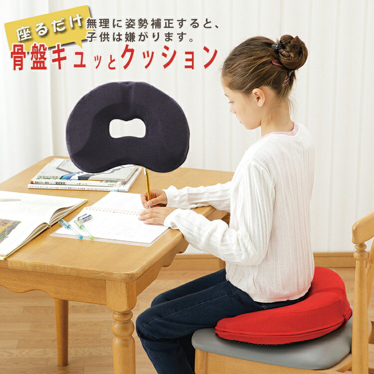 姿勢矯正 クッション [ 勝野式 座るだけで骨盤キュッとクッション ] 子供 姿勢 クッション 子供 姿勢 矯正 骨盤クッション 子供 骨盤 クッション 子供 姿勢矯正 骨盤補正 人気 勝野式 ジュニア 姿勢クッション クッション こども 小学生 持ち運び クッション椅子 子供
