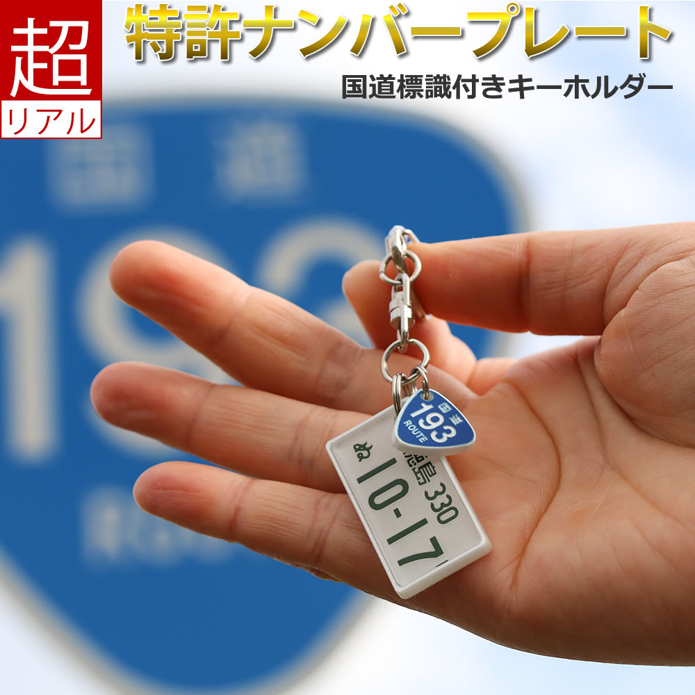 国道標識付 ナンバープレート キーホルダー スマートキー キーホルダー 納車記念 免許返納 愛車 廃車記念 名入れ オーダーメイド 誕生日プレゼント 退職記念品 ミニチュア ナンバーフレーム動 2026