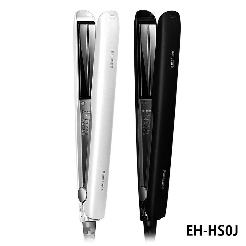 パナソニック Panasonic ストレートアイロン ナノケア 白 ホワイト EH-HS0J-W 黒 ブラック EH-HS0J-K【海外対応 ヘアアイロン ストレート用 3D密着プレート搭載 クリスマス 誕生日 母の日 ギフト プレゼント】