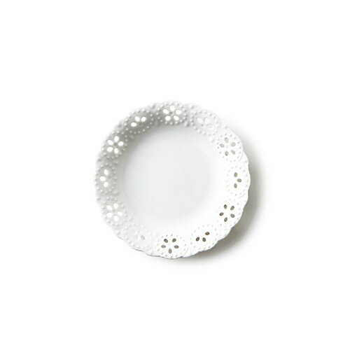 Fino フィーノ 小皿白い食器 日本製 磁器 透かし皿 小皿 丸皿 ケーキ皿 ポーセリンアート 陶絵付け ホワイト ▲5 おしゃれ 白磁 ショップ 販売 通販 テーブルウェアファクトリー