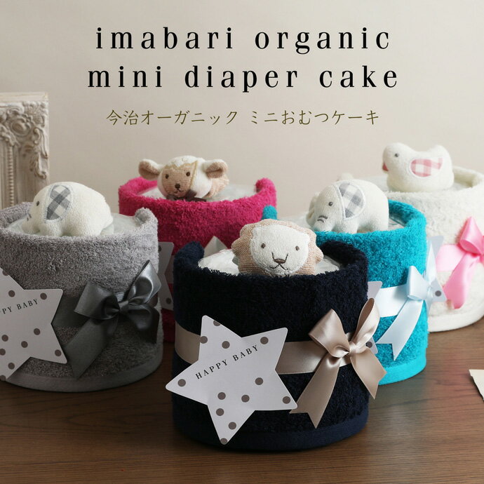 大安★11日(木)★到着可★ おむつケーキ ミニ 刺繍 出産祝い ミニオムツケーキ 今治タオル 可愛い 男の子 女の子 男女兼用 妊婦ママ オーガニックタオル ダイパーケーキ ギフトセット シンプル ぬいぐるみ 人形 赤ちゃん 専門 夏ギフト ランキング