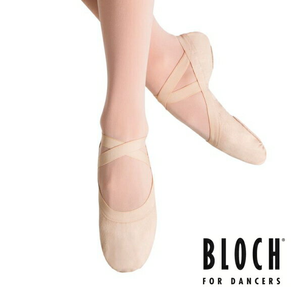 【スーパーセール全品P5倍】 バレエシューズ ブロック BLOCH プロエラスティック Pro Erastic S0621L ピンク 【引き紐なし】 ストレッチ 布 スプリットソール 爪先が綺麗に見える 踊りやすい 大人 ジュニア バレエ用品 先生おすすめ