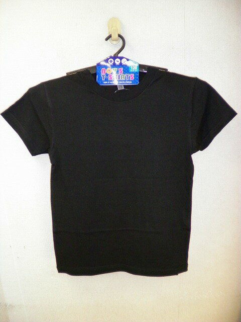 子供 黒 Tシャツ キッズ 半袖　綿100％　120・130・140・150・160 　白も、あります。ボーイズ・ガールズ ★ お急ぎの方は速達便(有料380円)にて、発送します お電話ください在庫のある物については日曜日でも発送します【送料無料】34-076