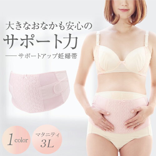 犬印本舗 マタニティ 妊婦帯 サポートベルト タイプ サポートアップ 腹帯 マタニティインナー 3L 大きいサイズ 出産準備 出産祝い 戌の日 お祝い 安産 祈願 妊婦 妊娠 妊娠中期 妊娠後期 保温 産前 インナー 妊娠祝い サイズ調整 メッシュ 通気性 ワンタッチテープ