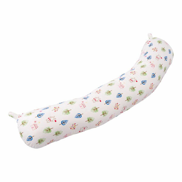 抱き枕 ＆ 授乳クッション （ マタニティ ＆ ベビー ） フォレストフレンズ オフホワイト 日本製 フジキ 【 抱き枕 抱きまくら だきまくら 授乳クッション 授乳枕 授乳まくら 授乳用クッション マタニティ 妊婦さん ベビー ロングクッション マルチクッション 】