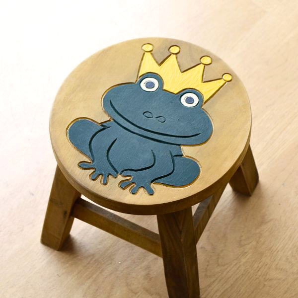 木製スツール かえるスツール カエル置物 かわいい おしゃれ カエルインテリア 子ども こども ベビーチェア ミニスツール 花台 玄関椅子 木製椅子 フラワースタンド 天然木スツール ウッドスツール アジアンスツール シンプル 子供椅子 カエルさん