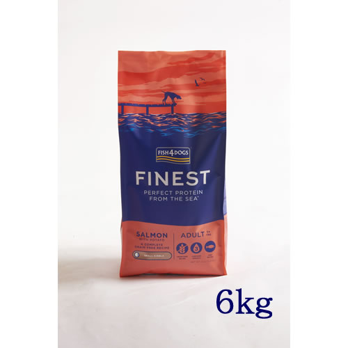 【最大10%OFFクーポン配布中】【選べるトリーツプレゼント！】フィッシュ4ドッグ ファイネスト サーモン 小粒 6kg　【FISH4DOGS】