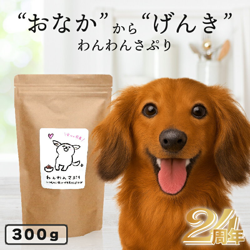 【国産無添加】 腸内環境 サプリメント ★犬用 わんわんさぷり 300g 送料無料 犬 おやつ 無添加 国産 ペット ドッグフード ドライ 老犬 小型犬 高齢犬 シニア犬 皮膚 毛 目 軟便 クコの実 ゴジベリー ハトムギ
