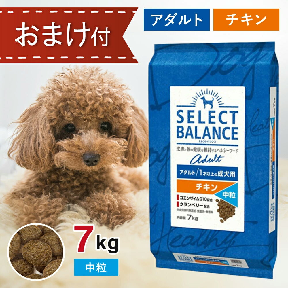 ■中粒■ セレクトバランス アダルト チキン 中粒 7kg ドッグフード 無添加
