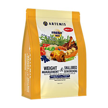 アーテミス　フレッシュミックス　ウェイトマネージメント &amp; スモールシニアドッグ　3.0kg 【Artemis ドッグフード　体重管理　ダイエット　ライト】○