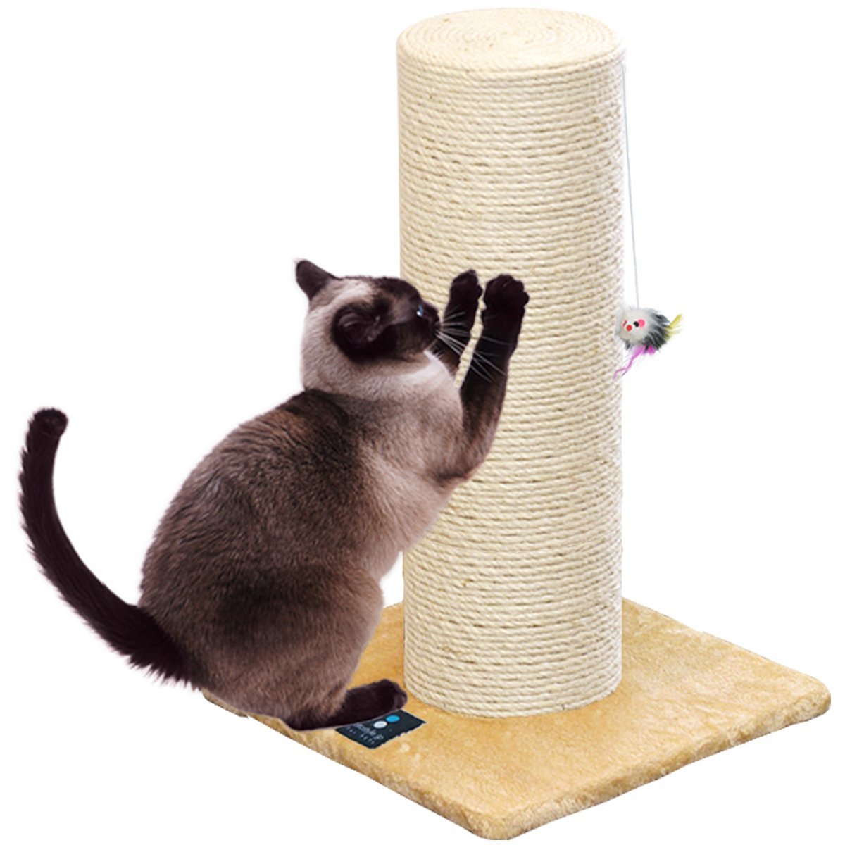 爪とぎ 猫 極太 ポール 直径 20cm 高さ 61.5cm 幅 40.5cm 選べる 麻 綿 縄巻き ねこ つめとぎ ネコ 爪とぎポール 爪研ぎ 爪みがき キャットツリー ミニ 据え置き 猫タワー 猫用品 ペット用 おもちゃ お手入れ 猫カフェ ●[送料無料]