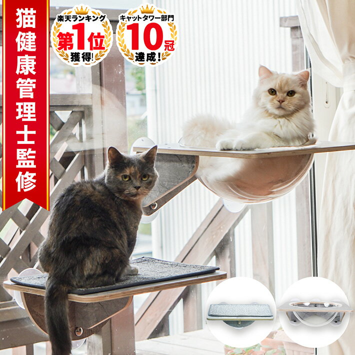 猫 ハンモック 窓用 吸盤 宇宙船 キャットステップ セット 夏用 賃貸OK 最大耐荷重25kg(推奨20kg) 猫ベッド ペットベッド 省スペース 室内飼い 日光浴 スケルトンハンモックシリーズ /ステップ付き吸盤スケルトンハンモック