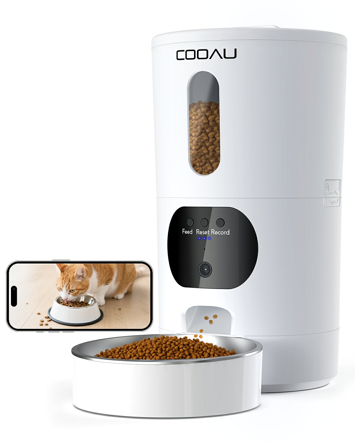 【セール価格8,499円】2年保証 自動給餌器 最大4.5L大容量 猫 スマホ操作 300万画素 カメラ付き 犬 自動餌やり機 ペット給餌機 給餌器 暗視機能 餌やり機 スマート自動餌やり機 遠隔操作 双方向会話 健康見守る 動体検出 乾燥剤ポケット搭載 旅行 残業 出張