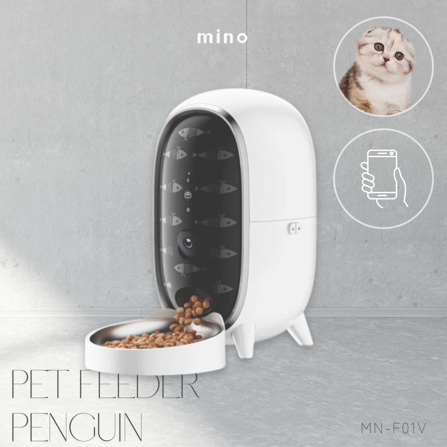 自動給餌器 PENGUIN 4L 大容量 犬 猫 自動 餌やり器 餌やり機 ステンレス お手入れ簡単 ペット用 イヌ ネコ うさぎ ウサギ 小動物 おすすめ c-p