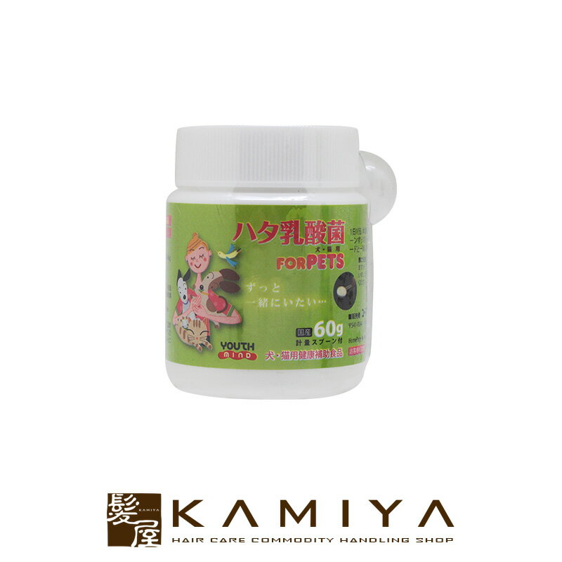 【LINE登録で300円クーポン】【アウトレット】ハタ乳酸菌 FOR PETS 60g 計量スプーン付 ペット用サプリメント|ユースマインド LCHハタ乳酸菌 LCH乳酸菌 LCH 乳酸菌 ペット ハタ乳酸菌ペット ペット乳酸菌 ペットサプリメント ペット用 美容院専売