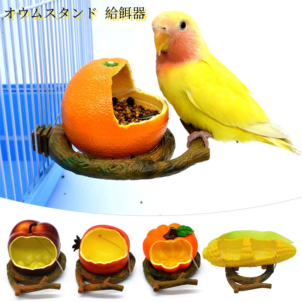 【お得なクーポン有り】】鳥用 フードフィーダー 餌やり 餌入れ オウムスタンド オウム 給餌器 小鳥 野鳥 餌台 食器 インコ 自動給餌器