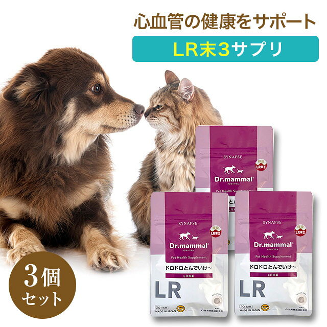 【販売元直販】犬 サプリ シニア犬 健康維持 国産 LR末3 ミミズ乾燥粉末 ルンブルクスルベルス ベースケア 20粒×3袋 Dr.ママル ママルシリーズ 5歳以上 老犬 ペット用サプリ 小動物対応 国内製造 送料無料