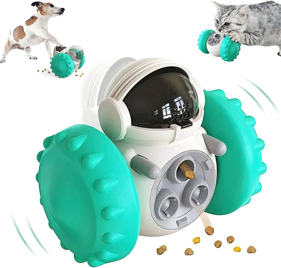 ペット給餌おもちゃ 犬猫 おやつ おもちゃ おや おやつボール 自動給餌器 倒れないエッグ 知育玩具 知育トイ 犬早食い防止 餌入れ フィーダ 運動不足対応 ストレス解消 難易度調節可能 ペット用品【海外通販】