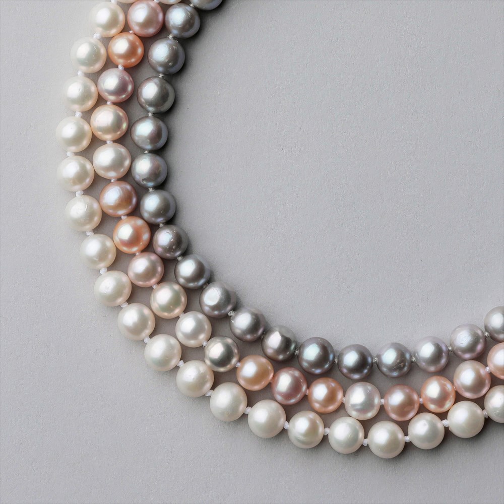 【即日発送】淡水真珠 ロングネックレス 7.0-8.0mm 100cm パールネックレス フォーマル 結婚式 普段使い《Debut》【人気商品】