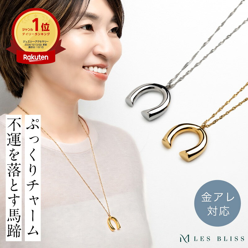 ホースシューネックレス ネックレス ホースシュー 馬蹄 金属アレルギー 金アレ ゴールド シルバー ロングネックレス 大ぶり 幸運 大人 おしゃれ レディース プレゼント ギフト 大人 50代 【永久保証】