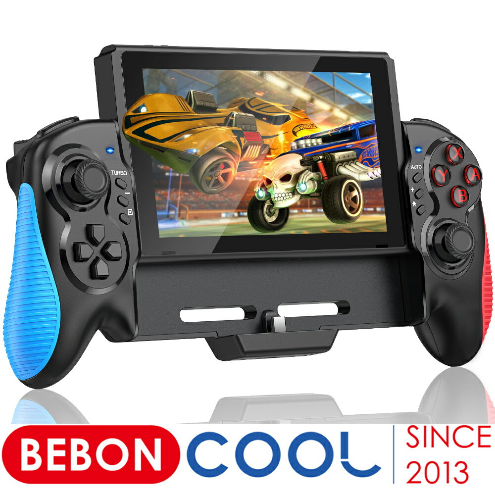 【300円クーポン配布中】Switch コントローラー 無線 スイッチコントローラー 携帯モード専用コントローラー Turbo連射 振動機能 ジャイロセンサー搭載 BEBONCOOL グリップ式コントローラー スリープ解除 Bluetooth接続 Switch/Switch OLEDに対応