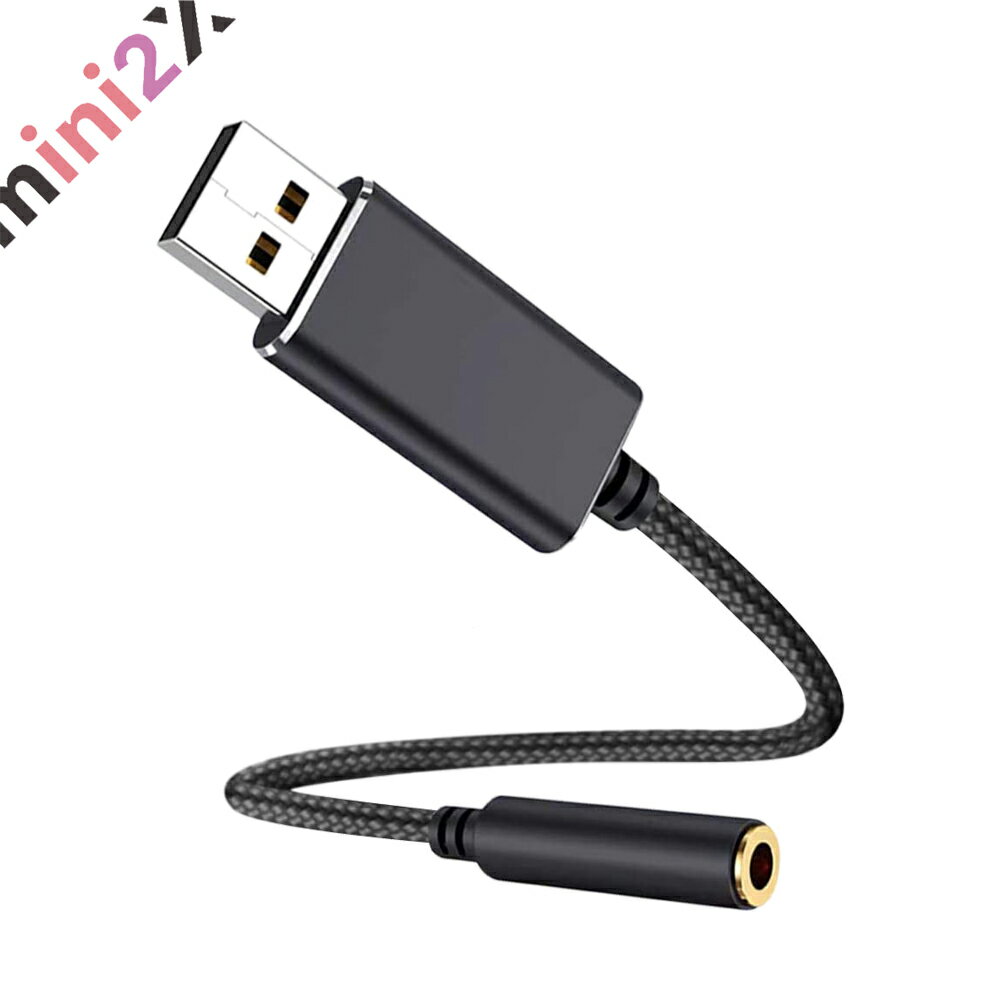 USB オーディオ 変換 アダプタ 4極 3.5mm ミニプラグ マイク 対応 ヘッドセット 変換ケーブル 20cm パソコン PC Windows Mac PS5 プレステ5 PS4 Switch スイッチ Switch2 スイッチ2 Chromebook ZOOM Skype ゲーム ゲーミング ボイスチャット VC 配信 通話 実況 会議 送料無料