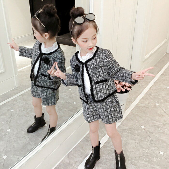 子供スーツ 女の子 キッズ スーツ 子供服 入園式 入学式 フォーマルスーツ ジャケット パンツ 卒園式 卒業式 結婚式 発表会 七五三 上下セット セットアップ ブラック フォーマル 子供用 90 100 110 120 130