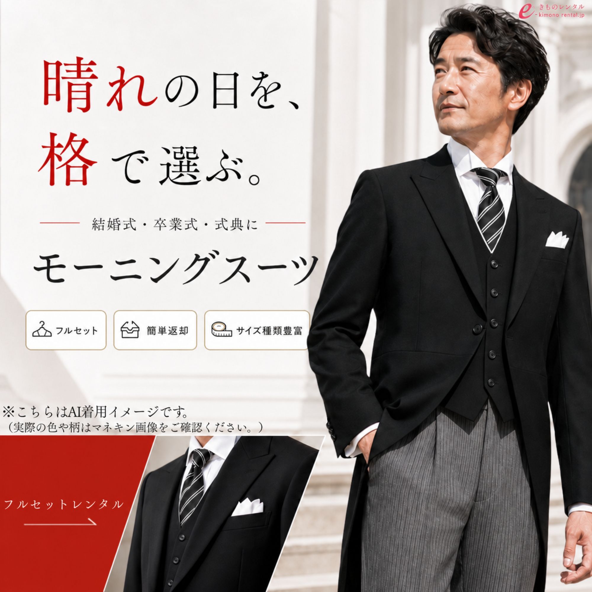 【レンタル】モーニングレンタル フルセット 日本製 オールシーズン対応 レンタル モーニングコート 結婚式 モーニング 貸衣装 レンタルモーニング セット スーツ 父親 送料無料 新郎 新婦 父 レンタル衣装 メンズ 正装 フォーマル 男性 礼服 礼装 hax0001