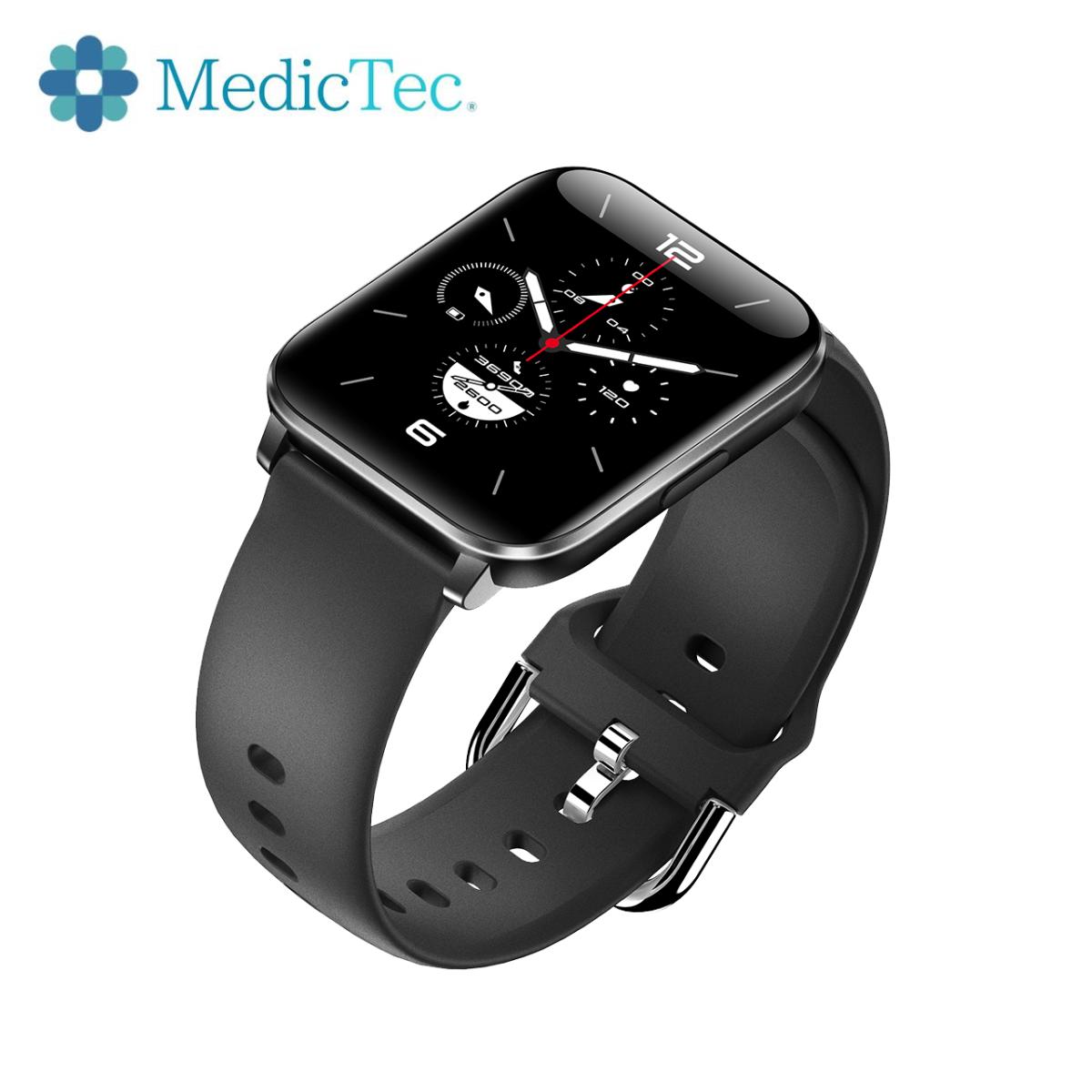 MedicTec PRO AI Watch 1.69インチ IP67防水 ワイアレス充電対応 iPhoneヘルスケア連動 iPhone対応 Android対応 運動自動認識機能搭載