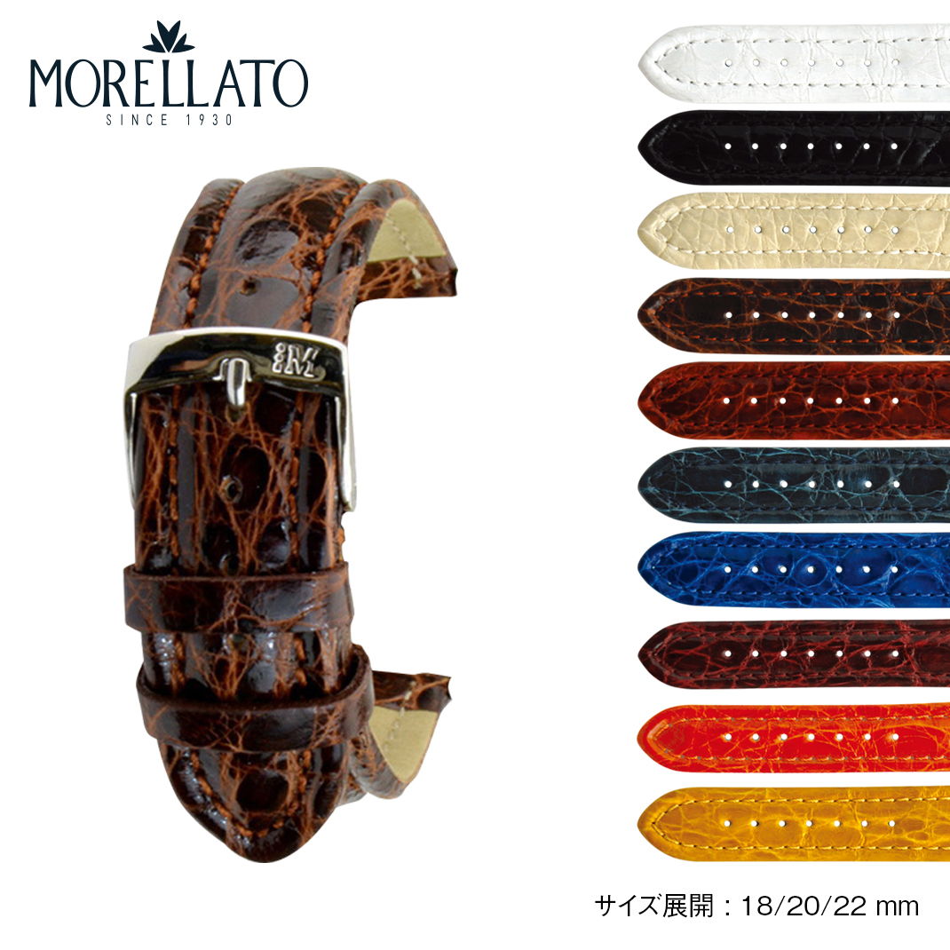腕時計 ベルト 22mm 時計ベルト 20mm 18mm ワニ革 カイマンクロコ 革ベルト レザー MORELLATO モレラート TIPO BREITLING3 ティポブライトリング u2120052 時計 バンド 時計バンド 交換 バンド 交換ベルト 交換用工具付 メンズ スマートウォッチ
