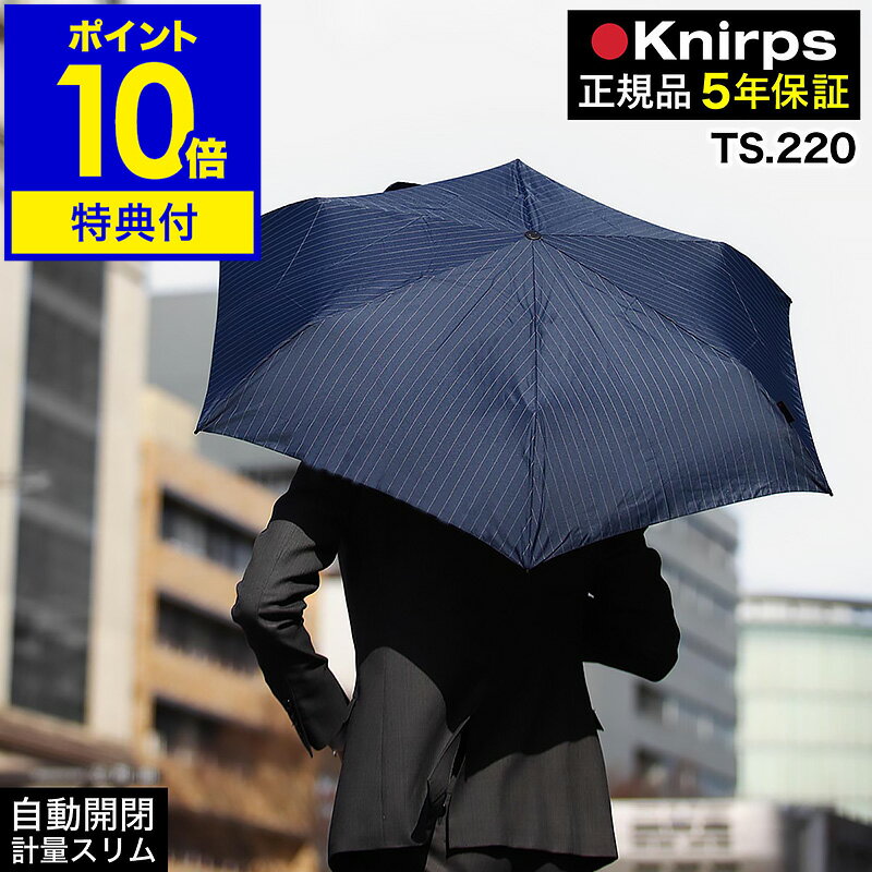 クニルプス 折りたたみ傘【特典付き】TS.220 TS220 自動開閉 ワンタッチ開閉 軽量 無地 総柄 コンパクト レディース メンズ おしゃれ 折りたたみ 折り畳み傘 ギフト 正規店【ポイント10倍 送料無料】［ Knirps TS.220 ］