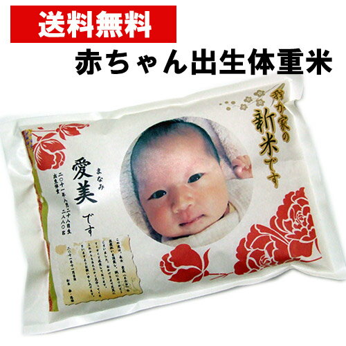 【令和7年新米入荷】【出産内祝い】【お米】【赤ちゃん米】【送料無料】抱っこできる 出生体重米　京都府産コシヒカリ 内祝い/出産内祝い　お米/内祝い　米/体重米/出生体重米/名入れ/出生体重/お返し/誕生/名入れギフト/1g 1円/お米