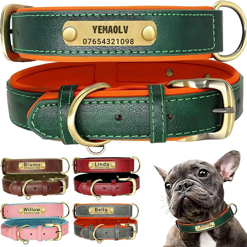 【スーパーSALE限定★Pアップ＆4,000円以上で500円OFF】【お名前無料彫刻】犬 首輪 名入れ 【ランキング1位】犬用 オーダーメイド おしゃれ かわいい 小型犬 中型犬 迷子防止 犬の首輪 シンプル 手洗い可能