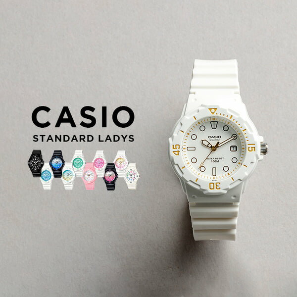 【10%OFF】【10年保証】CASIO STANDARD LADYS カシオ スタンダード LRW-200H 腕時計 時計 ブランド レディース キッズ 子供 女の子 チープカシオ チプカシ アナログ 日付 防水 回転ベゼル 高視認 軽量 かわいい ブラック 黒 ギフト プレゼント