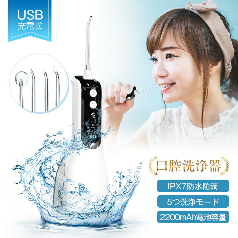 【最強配送&amp;365日安心保証】 口腔洗浄器 携帯用 口腔洗浄機 超音波 口腔ケア マウスウォッシャー 歯磨き 矯正 歯間 歯垢洗浄 IPX7防水 替えノズル 歯茎ケア 海外電圧対応 歯周ポケット洗浄 USB充電 プレゼント 父の日 母の日 送料無料【PL保険加入済み安心】