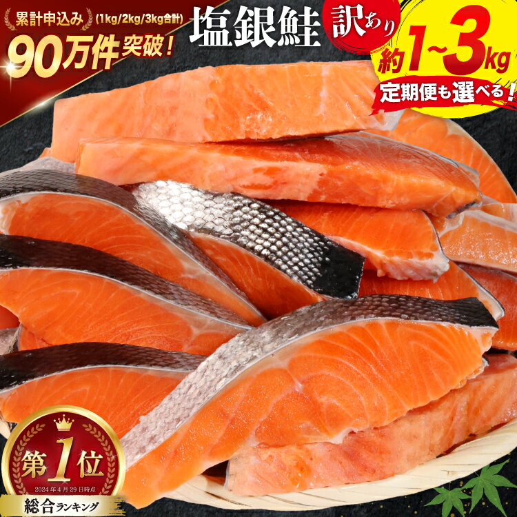 【ふるさと納税】 鮭 訳あり 銀鮭 切身 【内容量が選べる】 [宮城東洋 宮城県 気仙沼市 20564665] 魚介類 海鮮 訳アリ 規格外 不揃い さけ サケ 鮭切身 シャケ 切り身 冷凍 家庭用 おかず 弁当 支援 サーモン 銀鮭切り身 魚 わけあり 2kg 3kg 定期便