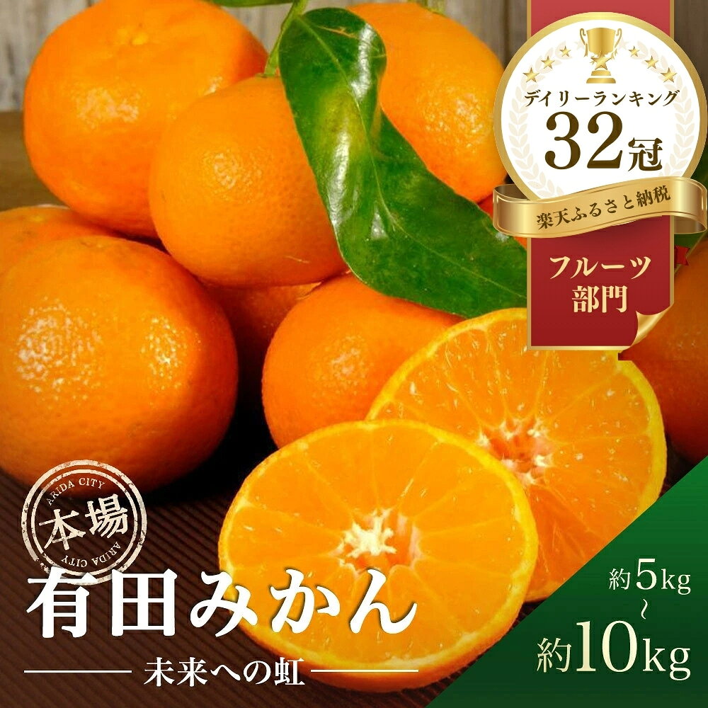【ふるさと納税】★2026年先行予約★ 有田みかん 「未来への虹」 5kg 10kg SS S M L みかん フルーツ 果物 ランキング 人気 甘い 濃厚 送料無料 産地直送 糖度あり 小玉 大玉 柑橘 ギフト 贈答用 家庭用 高評価 返礼品 和歌山 有田市 ★ランキング1位獲得★ （A2-2）