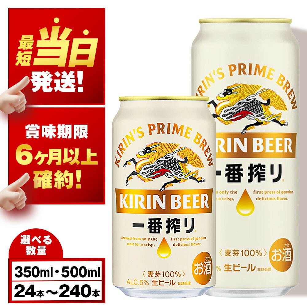 【ふるさと納税】【最短発送】【訳あり】キリン一番搾り生ビール＜千歳工場産＞350ml・500ml 1〜10ケース（1ケース24本）北海道 ふるさと納税 ビール お酒 ケース ギフト 酒 ビール ギフト 美味しさに 訳あり 麒麟 KIRIN