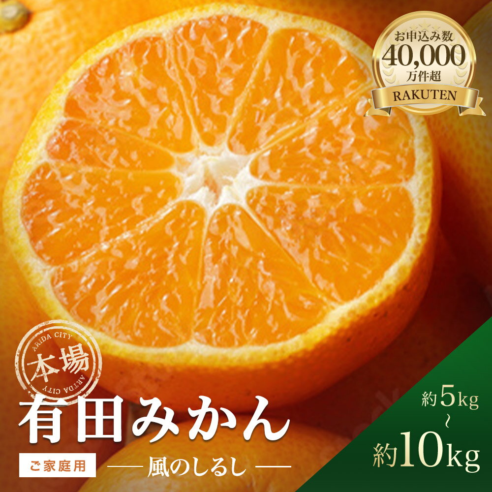 【ふるさと納税】★2026年先行予約★ 訳あり 有田みかん「風のしるし」みかん 5kg 10kg S M L 訳アリ 送料無料 産地直送 ランキング 甘い 小玉 大玉 濃厚 糖度 ジューシー フルーツ 果物 柑橘 家庭用 人気 温州みかん 高評価 和歌山 有田市 （A241-2）