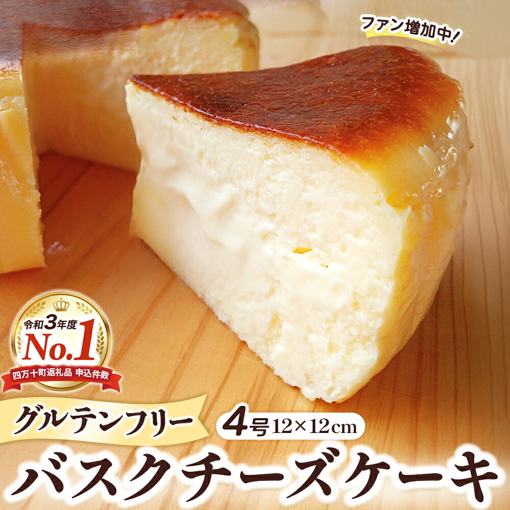 【ふるさと納税】 バスクチーズケーキ（プレーン いちご）四万十の米粉入り グルテンフリー 人気スイーツ チーズケーキ バスクチーズ 4号 12cm プレゼント 記念日 9000 9千円