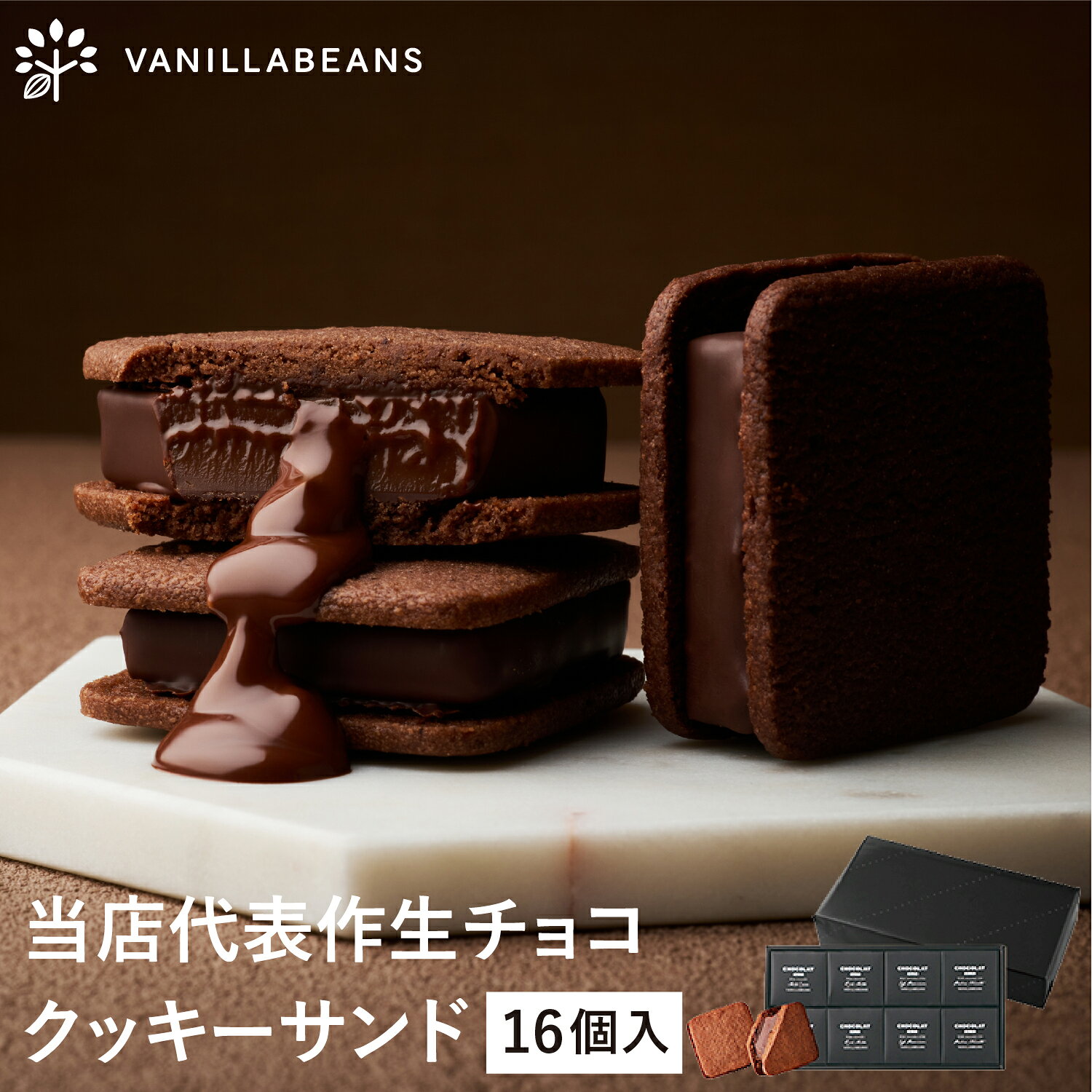 ショーコラ 16個入 チョコレート 横浜 バニラビーンズ | チョコサンド チョコ 洋菓子 お菓子 高級 チョコレートギフト ギフト おしゃれ