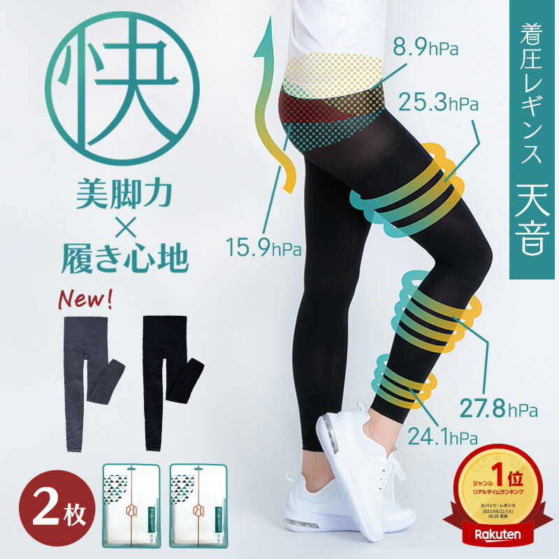【2枚セット】レギンス レディース 着圧レギンス 加圧レギンス むくみ 浮腫み 強力 強 脚やせ 脚痩せ 骨盤 大きいサイズ ハイウエスト補正屋レギンス 天音 AMANE あまね 送料無料