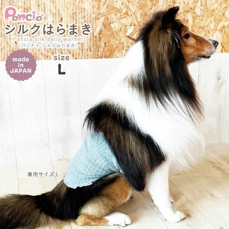 【楽天スーパーSALE ポイント10倍＆2点10%OFFクーポン対象】犬用腹巻き Pancia シルクはらまき Lサイズ 日本製 ペット腹巻き ドッグウェア ペットウェア 冷え防止 冷え症ケア 寒さ対策 中型犬 大型犬 伸びる 男の子 女の子 犬の服