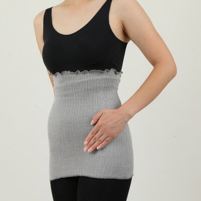 【ふるさと納税】和歌山県産プレミアムシルク腹巻き　シルバーグレー【1117237】