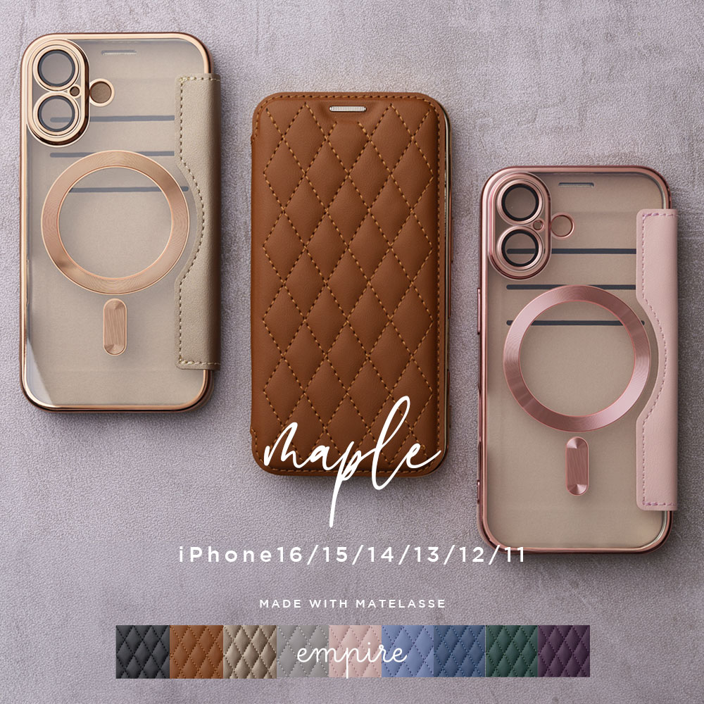 【10/4 20時〜全品半額クーポン】背面クリア Magsafe対応 iPhone17 16 16e ケース 手帳型 透明 かわいい クリア iPhone15 14 13 12 11 pro アイフォン ケース カバー シンプル 大人 メンズ レディース PUレザー スマホケース ブランド empire